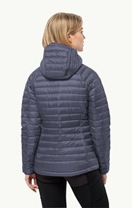 Women's Hooded <b>Quilted</b> <b>Jacket</b> Full Sleeve Winter Polyester Wadding Zipper Closure Solid Color - Product Image 2