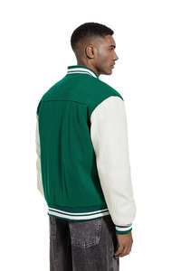 Custom High Quality Men's Canvas Varsity Jackets Lightweight Baseball Style Long Sleeve Winter Stand Collar Front Logo Fashion - Product Image 5