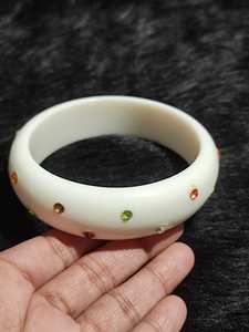 Bracelets ronds en résine acrylique bleue, bijoux faits à la main avec technique de moulage, unisexe - Product Image 4