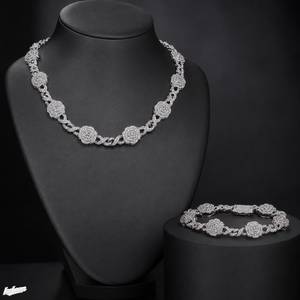 Iced Out Moissanite Cuban <b>Chain</b> 925 Sterling <b>Silver</b> Gold/<b>Silver</b> Plated Hip Hop Style Necklace for Men Women Gift Available - Product Image 3