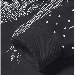 Sudadera con capucha de hombre con lavado ácido y pedrería, estilo vintage desgastado, de felpa francesa 100% algodón de alto gramaje, con cremallera completa, estilo urbano. - Product Image 5