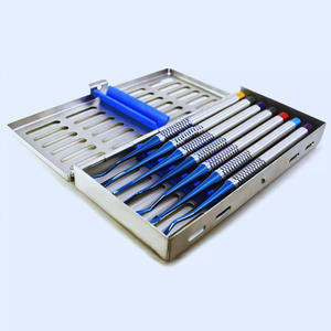 Kit d'élévateurs luxateurs dentaires PDL pour extraction de dents, periotome en acier inoxydable, cassette, certifié CE, manuel, léger - Product Image 1