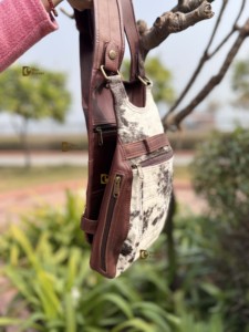 Sac à dos unique en cuir de vachette véritable style western, sacs de voyage unisexes multi-usages, vente en gros - Product Image 2