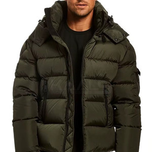 Dernier modèle de veste à capuche écologique respirante pour homme avec logo frontal, vêtement d'extérieur d'hiver en couleurs personnalisées - Product Image 5