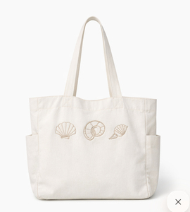 Sacs fourre-tout pliables en toile grand format avec motif brodé personnalisé COTTON FIELD, sacs de voyage publicitaires, sacs à bandoulière pour femmes, sacs de plage - Product Image 4