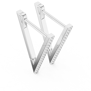 ต่างหูเพชรมอสซาไนต์สีทอง18K ประดับเพชร0.006กะรัตต่างหูสุดหรูสำหรับผู้หญิง - Product Image 6