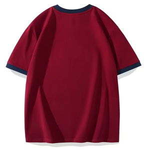 100% Export Oriented Customizable Men's T-Shirt O-Neck Preppy Style Short Sleeve Cotton Eco-Friendly Breathable Quick Dry - Product Image 2