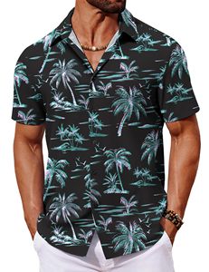 เสื้อเชิ้ตชายหาดแขนสั้นพิมพ์ลายฮาวาย คอปกพับได้ ผ้าโพลีเอสเตอร์ 160 กรัม พรีเมียม คัสตอม พลัสไซส์ สำหรับผู้ชาย ใส่สบายๆ ในฤดูร้อน - Product Image 1