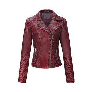Veste en cuir pour femme pour l'hiver, usage décontracté, qualité supérieure, fermeture éclair sur le devant, vestes en cuir pour femmes - Product Image 1