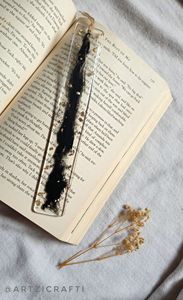 Handmade Epoxy Resin Bookmark with Dried Flowers Decorative Bookmarks <b>for</b> Reading Journals Diaries Study <b>Office</b> School <b>Gift</b> - Product Image 5