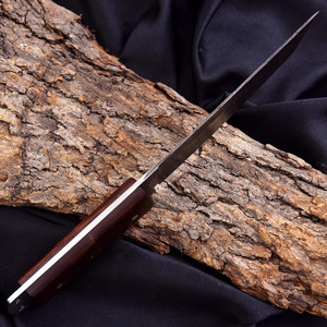 Cuchillo Tanto de Acero de Damasco Forjado a Medida para Bushcraft, Camping, Caza al Aire Libre con Mango de Madera, Venta al por Mayor OEM - Product Image 2