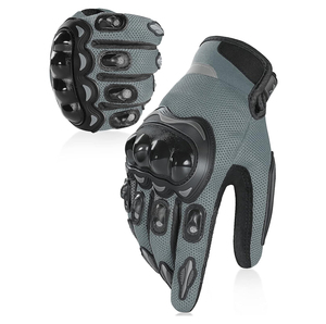 Gants de moto en cuir de qualité supérieure, entièrement en cuir, avec logo personnalisé imprimé, pour homme et femme. - Product Image 1
