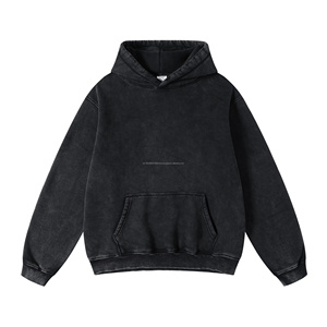 Vente en gros de pull streetwear personnalisé de haute qualité pulls molletonnés sweat à capuche vintage délavé sweat à capuche pour hommes - Product Image 6