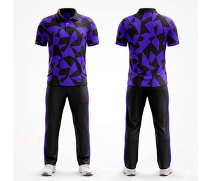 Ensemble de maillot et pantalon de cricket sur mesure, imprimé par sublimation |   Vêtements de cricket pour hommes, femmes et jeunes, polo et pantalon, ensemble complet pour équipe O - Product Image 5