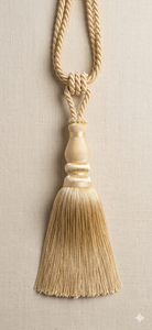 Classic Beige Rope <b>Curtain</b> Tiebacks with Tassel Decorative Holdback for Traditional Window Drapes - Product Image 3