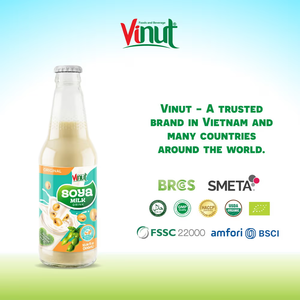 Boisson au lait de soja VINUT Original 300ml en bouteille de verre, saveur soja onctueuse et crémeuse, boisson végétale rafraîchissante - Product Image 4