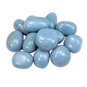 Pierres Roulées Irrégulières d'Angelite Naturelle Polies à la Main, Cristal Bleu de Guérison pour la Méditation, le Reiki, l'Énergie des Chakras, Décoration Chakralume - Product Image 2