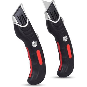Juego de Cuchillos Ergonómicos con Cortador Retráctil, Mango de Goma para Cortar Cartón, Alfombras y Plástico - Product Image 1