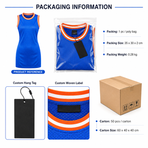 Vestido de Baloncesto Personalizado para Mujer, Azul, Malla, Sin Mangas, Número 24, Estampado en la Espalda, Ajustado, Transpirable - Product Image 6