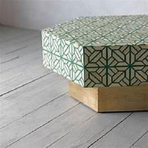 Mesa de centro con incrustaciones de hueso pulido hecho a mano para sala de estar Muebles de estilo floral saludable a precio - Product Image 4