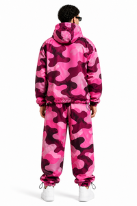 Pink Custom Camouflage Waterproof Windbreaker <b>jacket</b> for men TPU Coated Waterproof Fabric Tracksuit Outdoor Nylon Rain Outerwear - Product Image 2