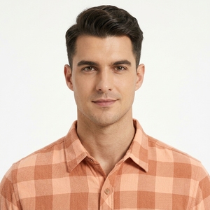 Men's Blue Plaid Long Sleeve <b>Shirt</b> Casual Button Front Woven Flannel <b>Shirt</b> for Everyday Fashion - Product Image 4