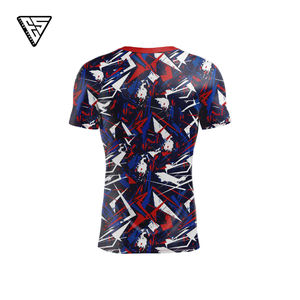 Ventes en gros de rashguards d'arts martiaux personnalisés |   Manches courtes |   Protection anti-UV |   Impression de logo gratuite |   Production rapide - Product Image 2