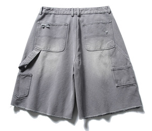 Pantalones Cortos de Mezclilla Baggy para Hombre, Diseño Desgastado, Estilo Urbano, Vintage, Personalizado, de Lujo, Lavado a la Piedra - Product Image 5