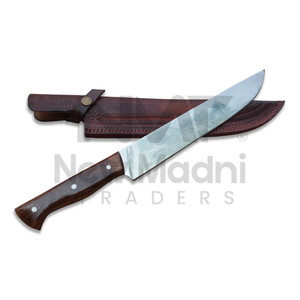 Couteau de chasse artisanal en acier au carbone, lame à pointe tombante, manche en bois, lame fixe, épaisseur 0,7 mm, couteaux de qualité industrielle - Product Image 1