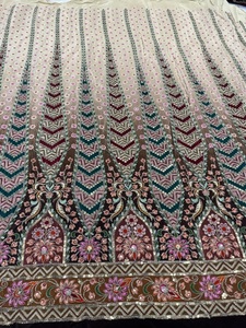 Position Print Digital Print Embroidery Sequin Mesh Net Lace Organza 100% Silk Anti Pill Plain Dyed Sofa Abaya Kaftan Dress - Product Image 1