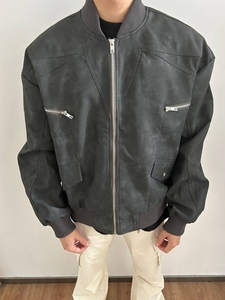 Veste de travail matelassée pour homme en velours côtelé, style baseball, décontractée, zippée, avec col rabattable, légère - Product Image 3
