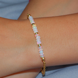 <b>Beaded</b> minimalist chain <b>bracelet</b> minimalist bead chain <b>bracelet</b> simple <b>beaded</b> chain <b>bracelet</b> delicate bead chain <b>bracelet</b> dainty - Product Image 2