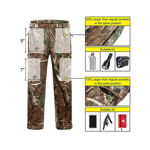 Waterproof Breathable Outdoor Hunting <b>Pants</b> for Men Camouflage with Adjustable Waist Fit - Product Image 3