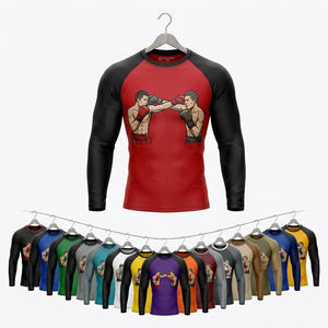 Rashguard de Compresión de Marca Privada Aceptada, para BJJ y Grappling, de Secado Rápido, para Entrenamiento de MMA, Material de Poliéster de Alta Calidad - Product Image 1