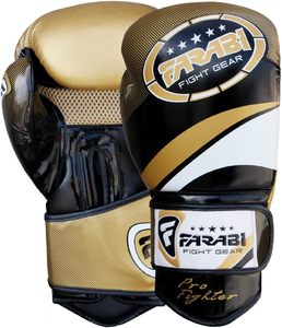Gants de boxe d'entraînement en cuir PU Farabi personnalisés avec logo, sérigraphiés, légers, pour MMA et Muay Thai, vente en gros - Product Image 3