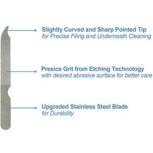 Lima de Uñas Zebra Extra Fuerte para Uñas Artificiales, Limas de Uñas de Acero Inoxidable Ultra Finas, Rectas, de Modelado Rápido y Brillo Natural - Product Image 3