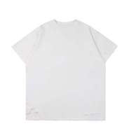 Herens oversized grijze korte mouw O-hals gepersonaliseerde 100% katoenen anti-UV gebreide casual streetstyle effen T-shirt