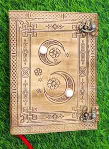 Cuaderno de cuero genuino Wholesale Double Moon, páginas en blanco, cuero puro de alta calidad para hombre y mujer. - Product Image 4