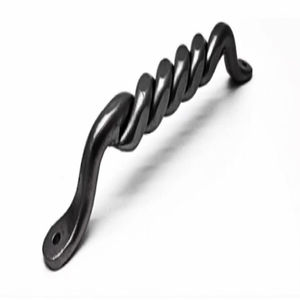 7 inch Twisted Handle Hand Forged Hardware Cabinet Pull <b>Rustic</b> Door Pulls Old Style Blacksmith Forged Pull - Product Image 2