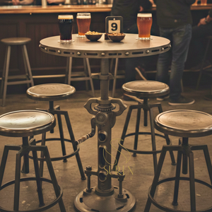 Table de Bar de Style Moderne Fabriquée à la Main Meubles en Métal de Fer de Designer Indien Unique pour la Cuisine Restaurant Hôtel Salles à Manger - Product Image 1