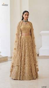 Ensemble Lehenga Choli pour femme NOIIR PIGEON, en soie Banglori, avec filet papillon |   Ensemble 3 pièces non cousu, séchage rapide, sans plis - Product Image 6