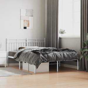 Base de Cama Doble de Acero con Recubrimiento en Polvo Blanco, Categoría de Productos de Camas Metálicas - Product Image 1