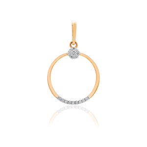 Colgante de Diamante Natural Luminoso de 0.07 Quilates, Corte Brillante Redondo, Color H-I, Claridad VS-SI, Joyería Fina para un Estilo Sofisticado - Product Image 3