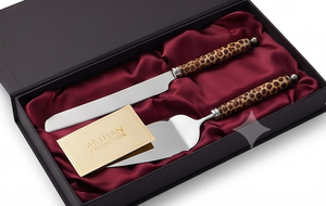 Elegant Stainless Steel Flatware Cake Server And Knife Set With Leopard Handle Elegant Design Tableware Cutlery For Wedding - Product Image 4