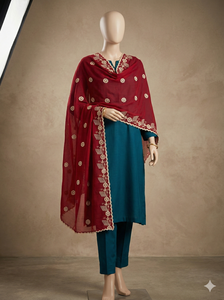 Voile en Coton Premium Respirant pour Hijab, Châle Brodé de Strass Floraux, pour Femmes Africaines Sénégalaises, Usage Quotidien - Product Image 5