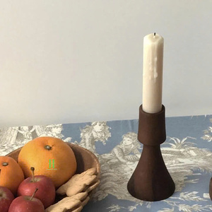Supports à bougies classiques pour centres de table de mariage, décorations de table, porte-bougie en bois, design personnalisé de HNH Craft - Product Image 6