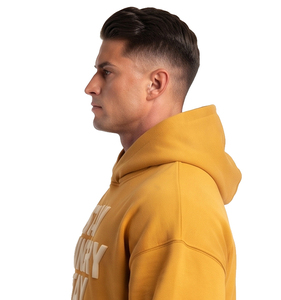 Winter Style Fashion Boxy Hoodie Mens 100% Cotton Heavy Fleece Boxy Hoodie Men Drop Shoulder Puff Printing Hoodies Men's - Product Image 3
