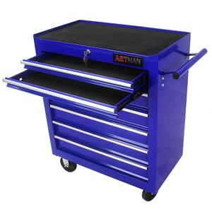 Carrello Portautensili Blu Multifunzionale a 7 Cassetti con Ruote, Soluzione Pratica per lo Stoccaggio - Product Image 6
