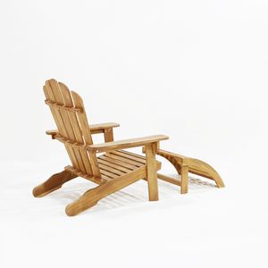Chaise Adirondack en bois d'acacia avec repose-pieds incurvé et dossier à fentes – Offre Spéciale - Product Image 4