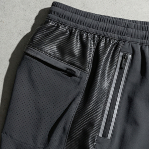 Pantalones Cortos Deportivos Negros para Hombre, Transpirables, para Gimnasio, Correr, Entrenamiento, MI Premium Performance Fit - Product Image 5